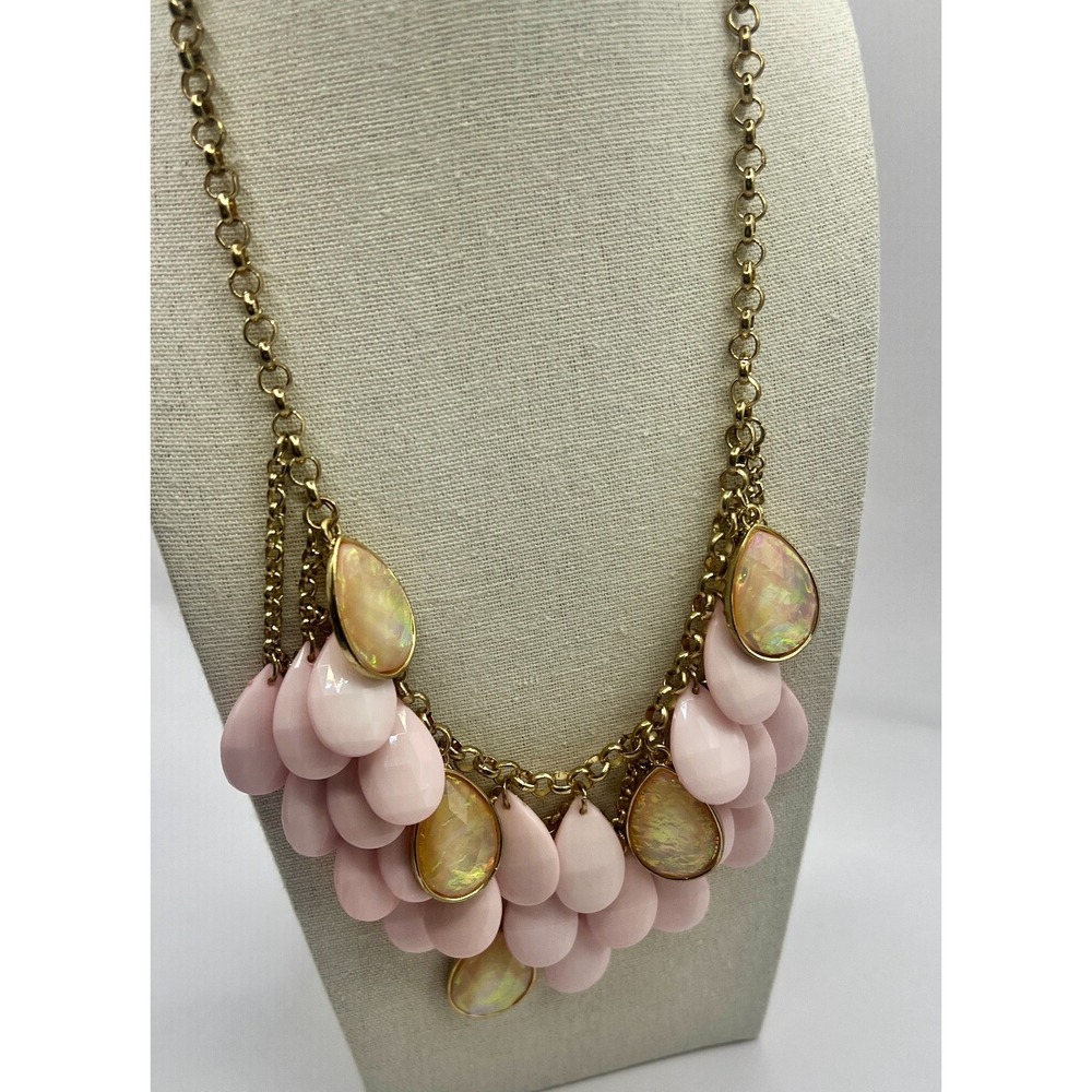 Pink Statement Necklace Bundle Teardrop & Beaded … - image 8